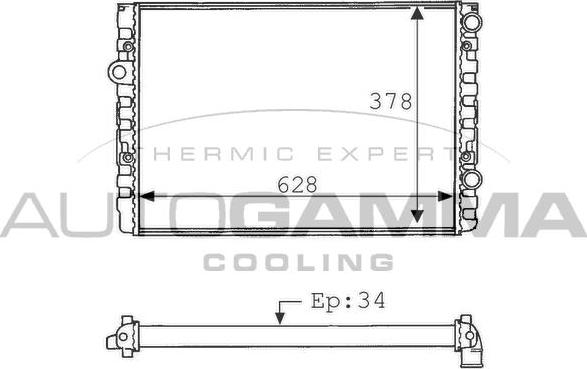 Autogamma 101062 - Radiators, Motora dzesēšanas sistēma autospares.lv