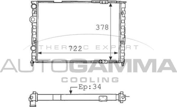 Autogamma 101074 - Radiators, Motora dzesēšanas sistēma www.autospares.lv