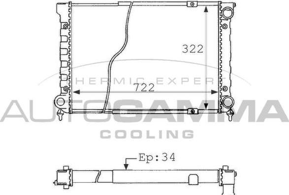 Autogamma 101073 - Radiators, Motora dzesēšanas sistēma www.autospares.lv