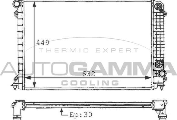 Autogamma 101119 - Radiators, Motora dzesēšanas sistēma www.autospares.lv