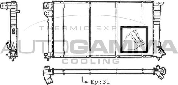 Autogamma 101304 - Radiators, Motora dzesēšanas sistēma www.autospares.lv