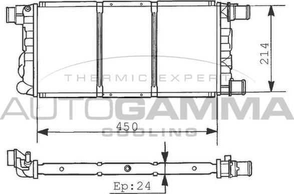 Autogamma 101297 - Radiators, Motora dzesēšanas sistēma www.autospares.lv