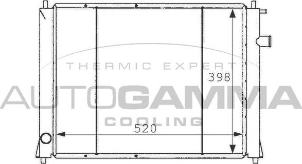 Autogamma 101254 - Radiators, Motora dzesēšanas sistēma www.autospares.lv