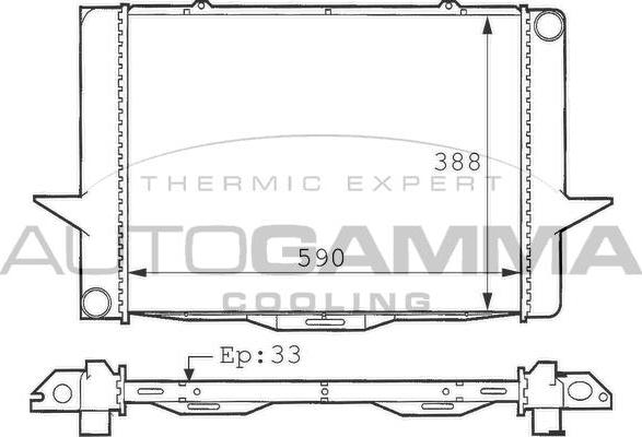 Autogamma 101281 - Radiators, Motora dzesēšanas sistēma www.autospares.lv