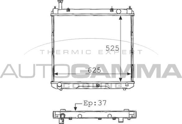 Autogamma 101276 - Radiators, Motora dzesēšanas sistēma www.autospares.lv