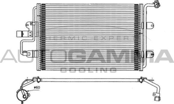 Autogamma 101720 - Kondensators, Gaisa kond. sistēma autospares.lv