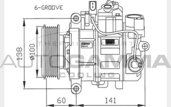 Autogamma 108029 - Compressor, air conditioning www.autospares.lv