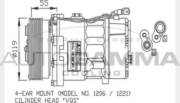 Autogamma 108023 - Kompresors, Gaisa kond. sistēma www.autospares.lv