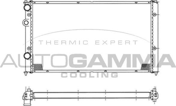 Autogamma 103043 - Radiators, Motora dzesēšanas sistēma autospares.lv