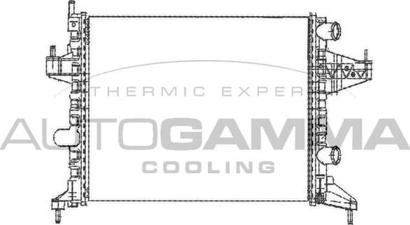Autogamma 102847 - Радиатор, охлаждение двигателя www.autospares.lv