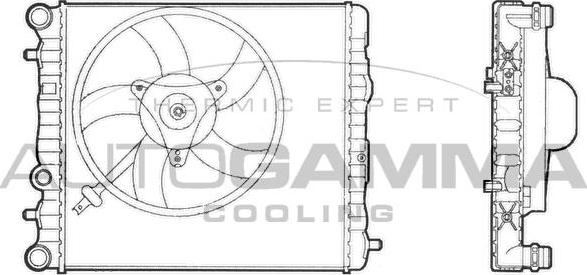 Autogamma 102871 - Radiators, Motora dzesēšanas sistēma www.autospares.lv