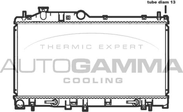 Autogamma 107025 - Radiators, Motora dzesēšanas sistēma www.autospares.lv