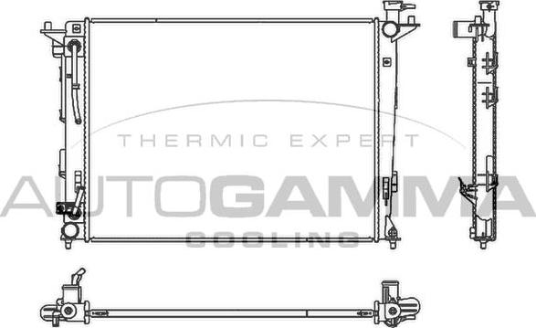 Autogamma 107121 - Radiators, Motora dzesēšanas sistēma www.autospares.lv