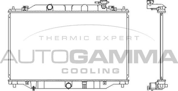 Autogamma 107280 - Radiators, Motora dzesēšanas sistēma www.autospares.lv