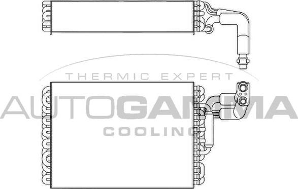 Autogamma 112034 - Iztvaikotājs, Gaisa kondicionēšanas sistēma www.autospares.lv