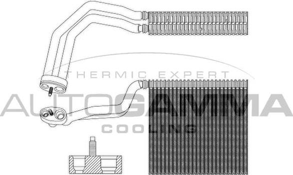 Autogamma 112073 - Iztvaikotājs, Gaisa kondicionēšanas sistēma www.autospares.lv