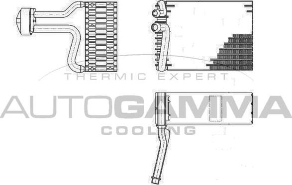 Autogamma 112167 - Iztvaikotājs, Gaisa kondicionēšanas sistēma www.autospares.lv