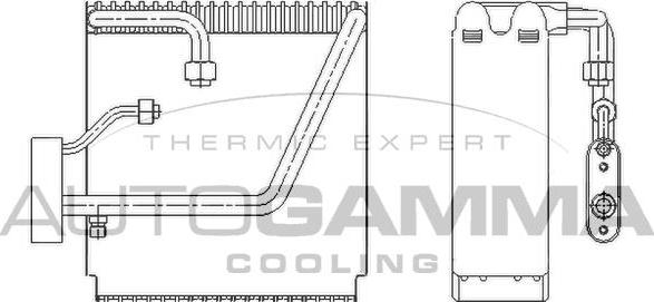 Autogamma 112120 - Iztvaikotājs, Gaisa kondicionēšanas sistēma www.autospares.lv