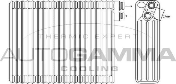 Autogamma 112234 - Iztvaikotājs, Gaisa kondicionēšanas sistēma www.autospares.lv