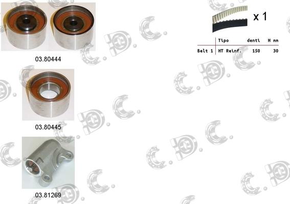 Autokit 04.5448 - Zobsiksnas komplekts www.autospares.lv