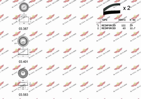 Autokit 04.5458 - Zobsiksnas komplekts autospares.lv