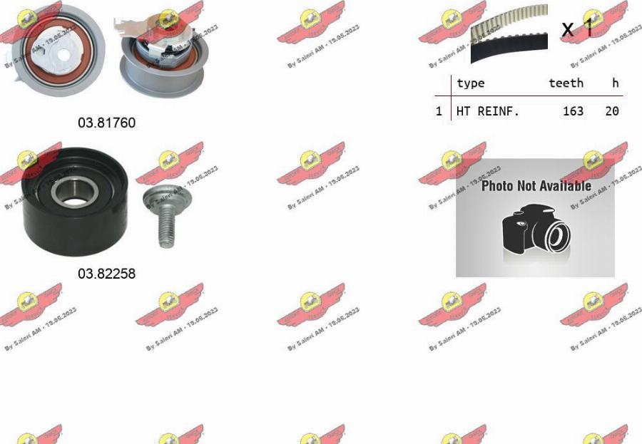 Autokit 04.5488 - Комплект зубчатого ремня ГРМ www.autospares.lv