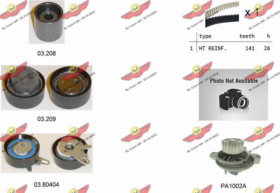 Autokit 04.5483PA - Water Pump & Timing Belt Set www.autospares.lv