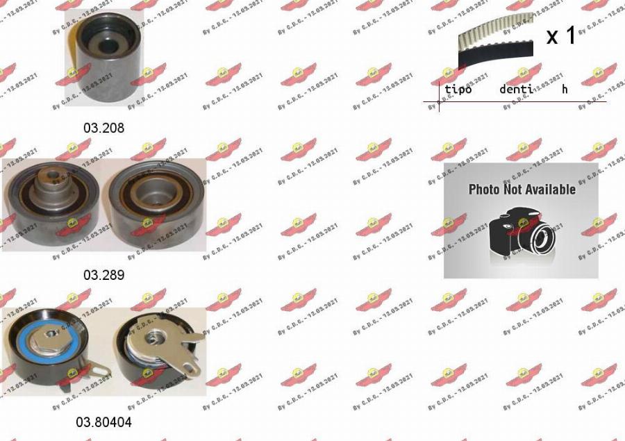 Autokit 04.5483 - Timing Belt Set www.autospares.lv