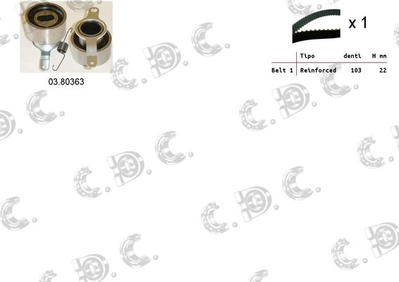 Autokit 04.5428 - Zobsiksnas komplekts www.autospares.lv