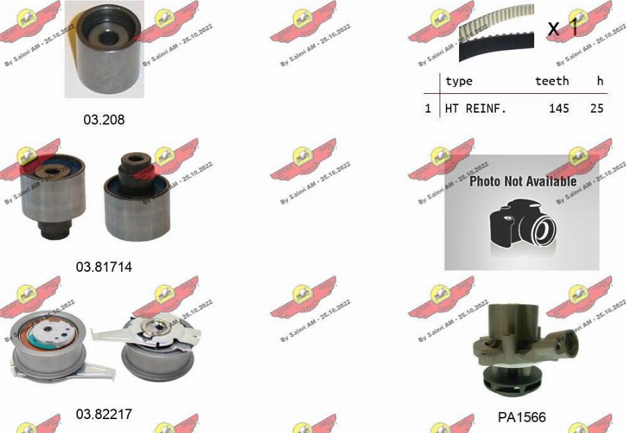 Autokit 04.5477PA - Водяной насос + комплект зубчатого ремня ГРМ www.autospares.lv