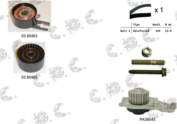 Autokit 04.5049PA - Водяной насос + комплект зубчатого ремня ГРМ www.autospares.lv