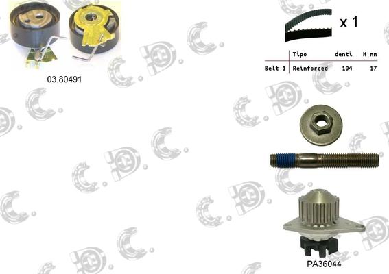 Autokit 04.5048PA - Ūdenssūknis + Zobsiksnas komplekts autospares.lv