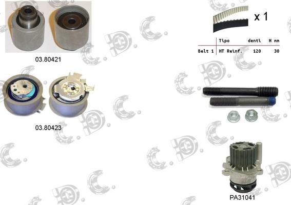 Autokit 04.5056PA2 - Ūdenssūknis + Zobsiksnas komplekts www.autospares.lv