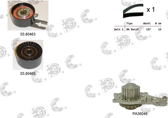 Autokit 04.5053PA - Водяной насос + комплект зубчатого ремня ГРМ www.autospares.lv