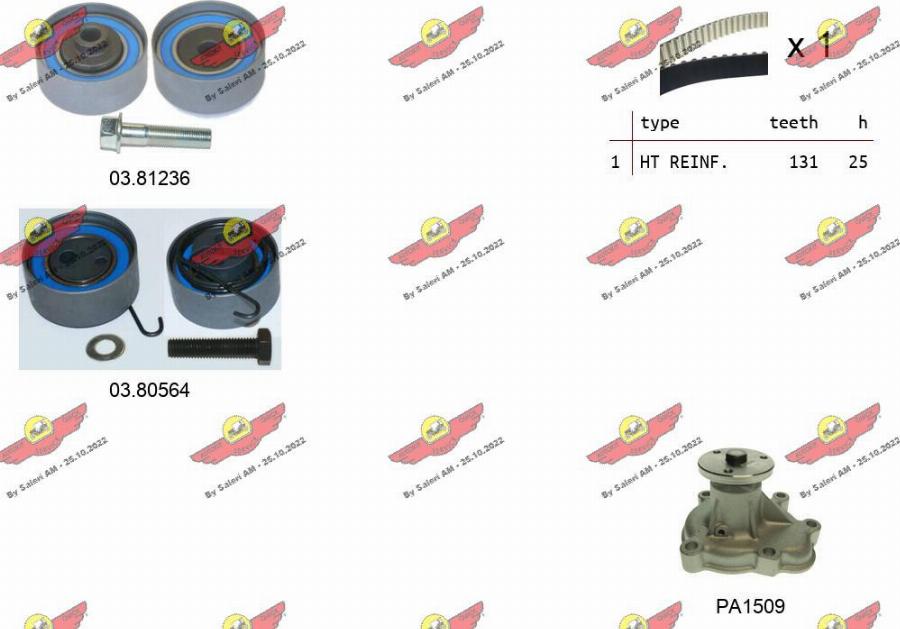 Autokit 04.5057PA - Water Pump & Timing Belt Set www.autospares.lv