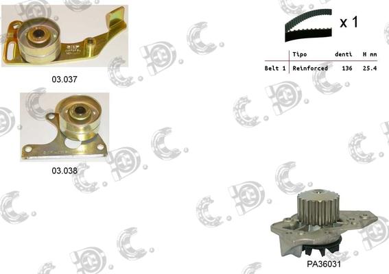 Autokit 04.5060PA - Water Pump & Timing Belt Set www.autospares.lv