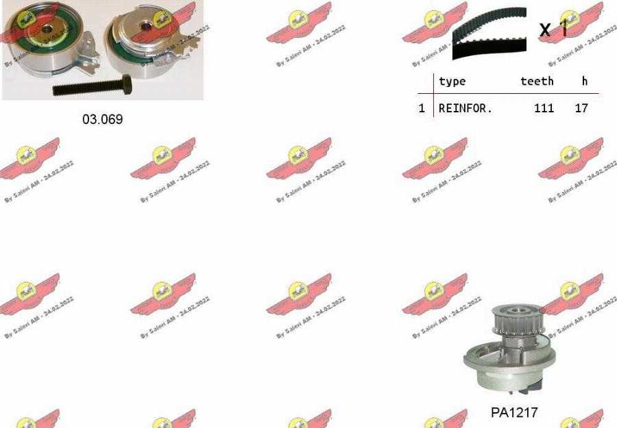 Autokit 04.5004PA2 - Water Pump & Timing Belt Set www.autospares.lv