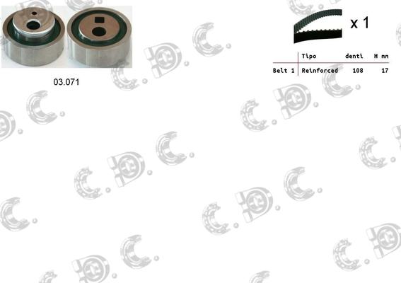 Autokit 04.5003 - Комплект зубчатого ремня ГРМ www.autospares.lv