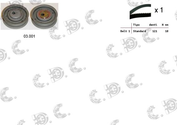 Autokit 04.5007 - Zobsiksnas komplekts www.autospares.lv