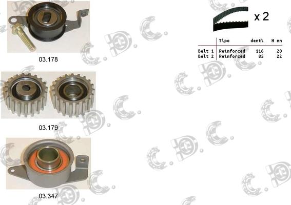 Autokit 04.5010S - Timing Belt Set www.autospares.lv