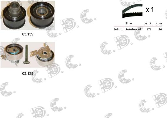 Autokit 04.5083 - Zobsiksnas komplekts www.autospares.lv