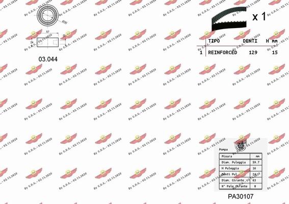 Autokit 04.5035PA - Ūdenssūknis + Zobsiksnas komplekts autospares.lv