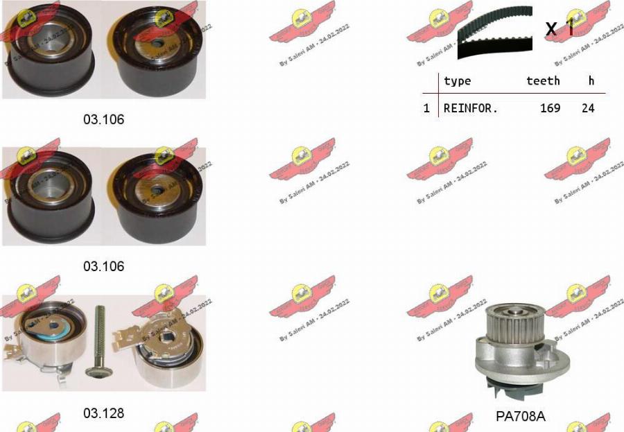 Autokit 04.5020PA - Water Pump & Timing Belt Set www.autospares.lv