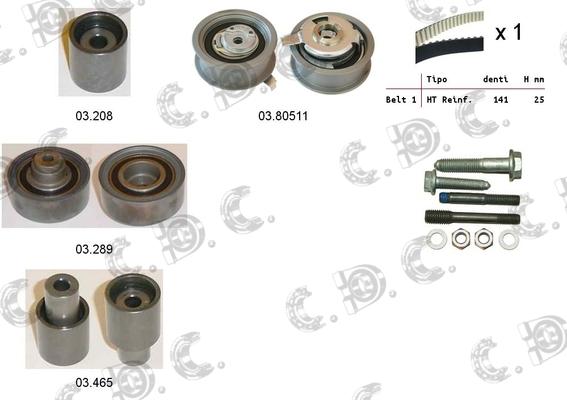 Autokit 04.5023 - Комплект зубчатого ремня ГРМ www.autospares.lv