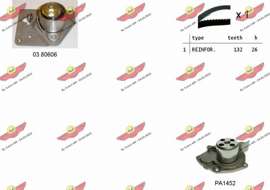 Autokit 04.5105PA2 - Water Pump & Timing Belt Set www.autospares.lv