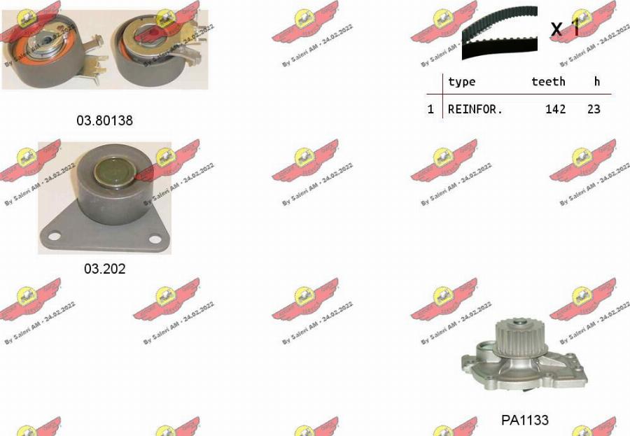 Autokit 04.5102PA - Ūdenssūknis + Zobsiksnas komplekts autospares.lv