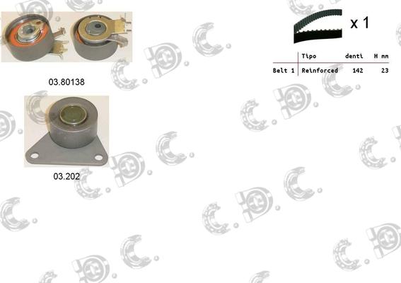 Autokit 04.5102 - Комплект зубчатого ремня ГРМ www.autospares.lv