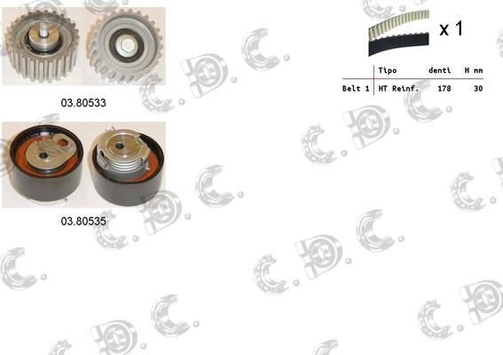 Autokit 04.5114 - Zobsiksnas komplekts www.autospares.lv