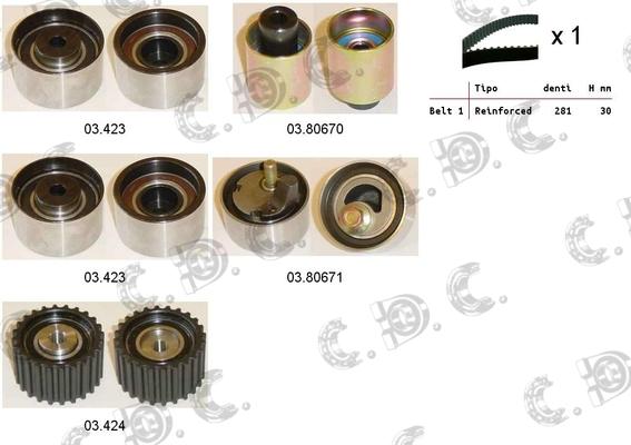 Autokit 04.5185 - Timing Belt Set www.autospares.lv