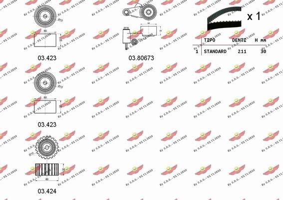 Autokit 04.5183 - Timing Belt Set www.autospares.lv